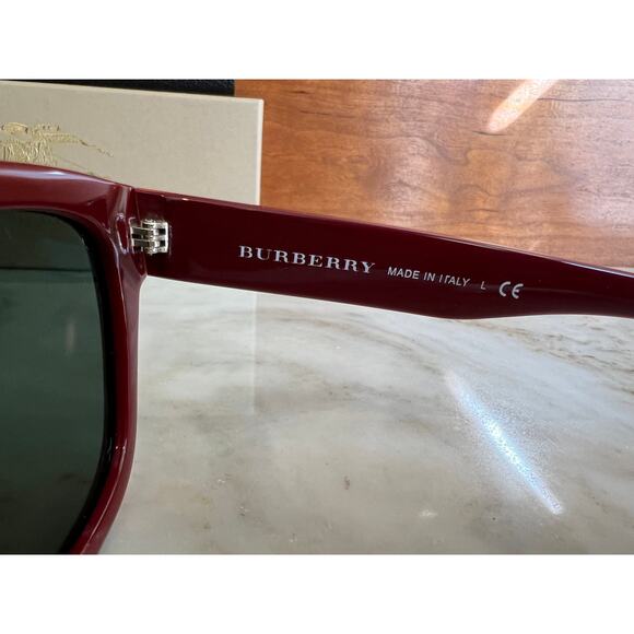 Burberry Burgundy Square Sunglasses - Picture 4 of 8